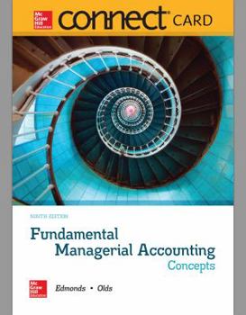 Printed Access Code Connect Access Card for Fundamental Managerial Accounting Concepts Book