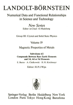 Hardcover Compounds Between Rare Earth Elements and 3d, 4d, or 5d Elements / Verbindungen Von Seltenen Erden Mit 3d-, 4d- Und 5d-Elementen Book