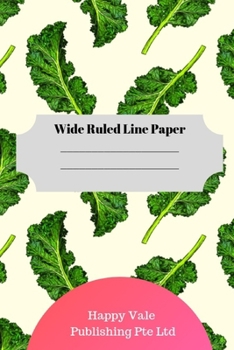 Paperback Cute Kale Theme Wide Ruled Line Paper Book