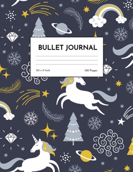 Bullet Journal: Simple Unicorn Dot Grid Notebook - Dotted Note Pad for Kids, Girls, Teens, Tweens, Women - Gifts for Birthday and Christmas | Creative Art 00548