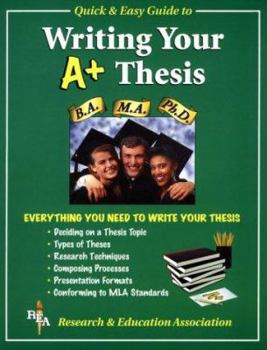 Paperback Rea's Quick and Easy Guide to Writing a Winning Thesis Book