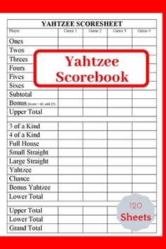 Yahtzee Scorebook: Yahtzee Score Keeper Book, Yahtzee Scores book