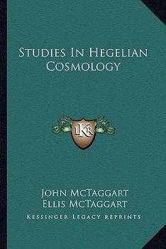 Paperback Studies In Hegelian Cosmology Book