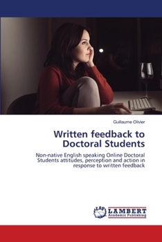 Paperback Written feedback to Doctoral Students Book