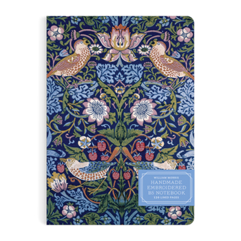 Misc. William Morris Strawberry Thief Handmade Embroidered B5 Journal Book