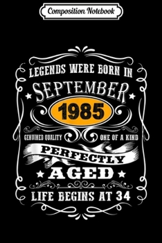 Composition Notebook: September 1989 30 Years Old 30th Birthday Decorations Journal/Notebook Blank Lined Ruled 6x9 100 Pages