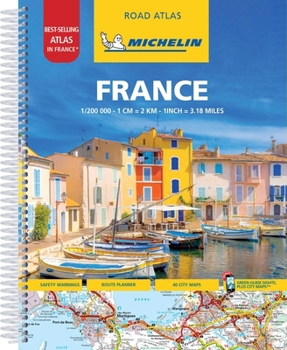Spiral-bound Michelin France Road Atlas Book