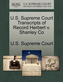 Paperback U.S. Supreme Court Transcripts of Record Herbert V. Shanley Co Book