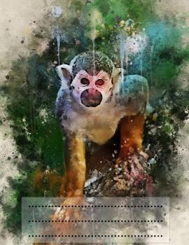 Paperback College Ruled Notebook: Monkey 2 8.5x11 Book