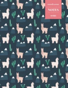 Cornell System Notes 110 Pages: Cactus Notebook for Professionals and Students, Teachers and Writers | Succulent Llama Pattern