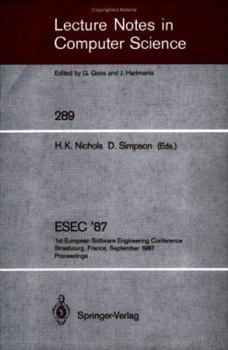 Paperback Esec '87: 1st European Software Engineering Conference Strasbourg, France, September 9-11, 1987. Proceedings Book