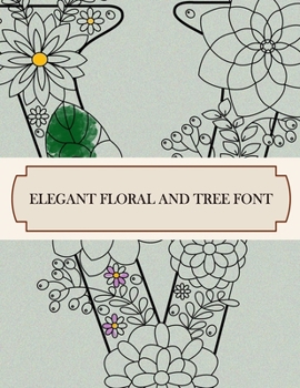 Paperback Elegant Floral and Tree Font Book