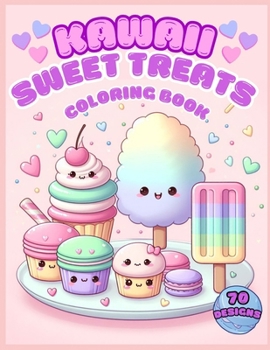 Kawaii Sweet Treats Coloring Book: 70 Fun Designs for Kids Ages 4+ | Cute Cupcakes | Macarons | Ice Cream | Donuts | Cakes | Desserts (Cute n Quirky Coloring Books!)