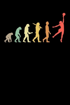 Volleyball Player Notebook: Retro Volleyball Evolution 6 x 9 Lined Ruled Journal Gift For Volleyball Players (108 Pages)