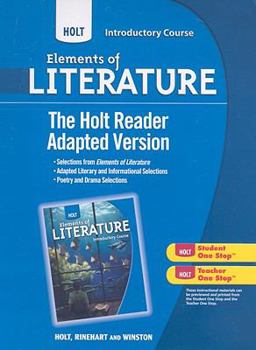Paperback Holt Elements of Literature: The Holt Reader, Adapted Version Introductory Course Book