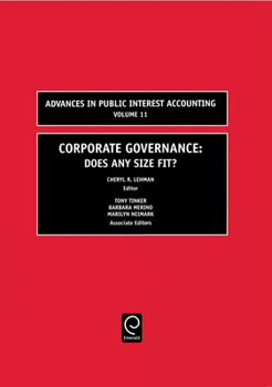 Hardcover Corporate Governance: Does Any Size Fit? Book