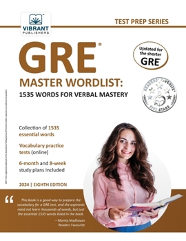 Paperback GRE Master Wordlist: 1535 Words for Verbal Mastery Book