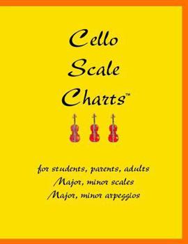 Paperback Cello Scale Charts: For students, parents, adults; major and minor scales and arpeggios Book