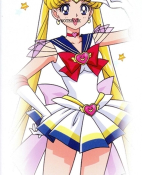 Notebook: Sailor Moon Anime Soft Glossy Cover College Ruled Pages Book 7.5 x 9.25 Inches 110 Pages