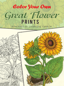 Paperback Color Your Own Great Flower Prints Book