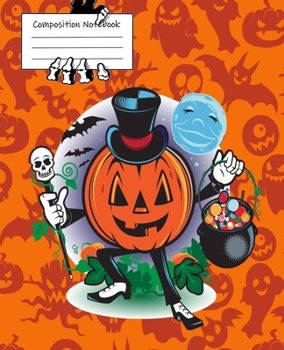 Halloween Pumpkin King Wide Ruled Journal: 110 Blank Lined Wide Ruled (7.5 x 9.25) Pages to Jot Down Your Thoughts