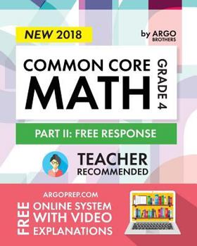 Paperback Common Core Math Workbook, Grade 4: Free Response, Daily Math Practice Grade 4 Book