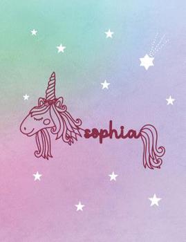 Paperback Sophia: Unicorn Name Notebook Book