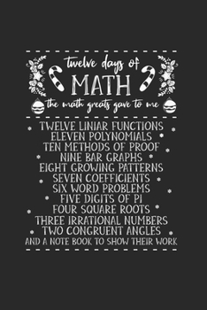 Paperback Christmas 12days of Math Notebook: Notebook / 6x9 Zoll / 120 dotted Pages Book