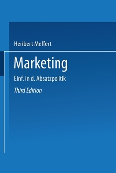 Paperback Marketing: Einführung in die Absatzpolitik [German] Book