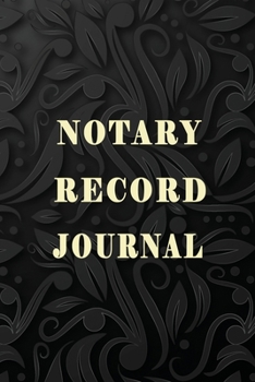 Paperback Notary Record Journal: Official Public Large Entries - Notarial acts records events Log - Notary Template - Receipt Book Paperback Black Cove Book