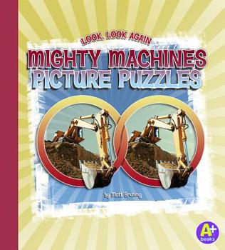 Hardcover Mighty Machines Picture Puzzles Book