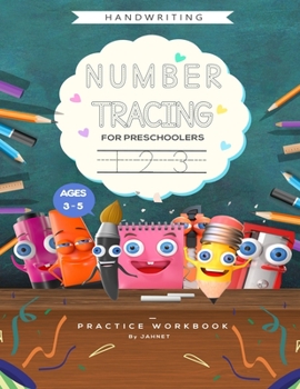 Paperback Number Tracing For Preschoolers: Trace Numbers Practice Workbook for Pre K, Kindergarten and Kids Ages 3-5 (Math Activity Book) Book