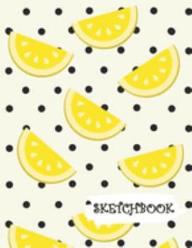 Sketchbook : Polka Dot Lemon Fruit Fun Framed Drawing Paper Notebook
