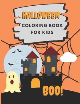 Paperback Halloween Coloring Book For Kids: Ages 4-8 Kids Halloween Book