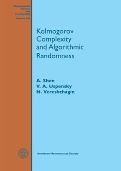 Hardcover Kolmogorov Complexity and Algorithmic Randomness Book