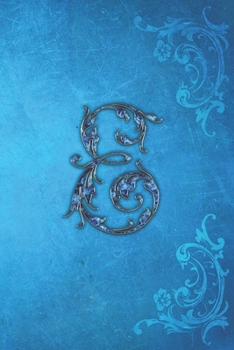 E: Jewel-look Elegant Initial Monogram Letter E Blue 6x9 Journal. Pretty Personalized Lined Diary for Writing & Note Taking for Girls and Women