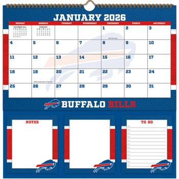 Calendar Buffalo Bills 2026 Memomate Spiral Calendar Book