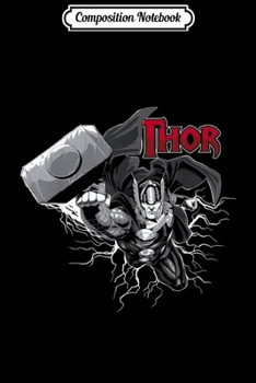 Composition Notebook: Marvel Thor The Mighty Flying Hammer Lightning Logo  Journal/Notebook Blank Lined Ruled 6x9 100 Pages