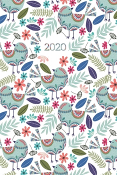 Paperback 2020 Daily Planner Full Page a Day: 1 Day per Page Diary Journal Notebook - Day Full Lined - Monthly Calendar - Year Overview 2020 - Cute Art Design Book