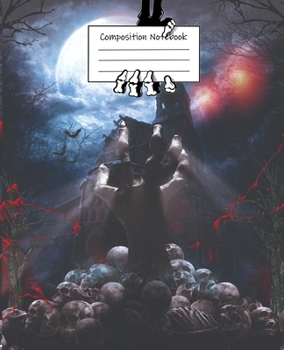 Halloween Zombie Rising Wide Ruled Journal: 110 Blank Lined Wide Ruled (7.5 x 9.25) Pages to Jot Down Your Thoughts