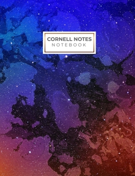 Cornell Notes Notebook: Trendy Space Marble Cover Design Cornell Note Paper Notebook. Nifty Large College Ruled Medium Lined Journal Note Taking System for School and University
