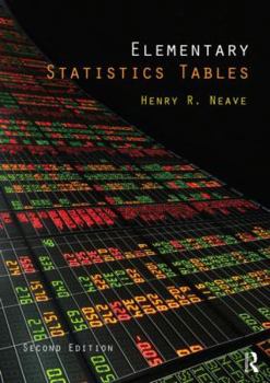 Paperback Elementary Statistics Tables Book