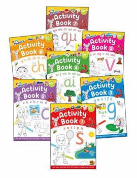 Paperback Jolly Phonics Activity Books 1-7: In Precursive Letters (British English Edition) Book