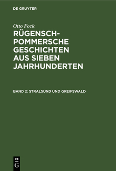 Hardcover Stralsund Und Greifswald: Im Jahrhundert Der Gründung [German] Book