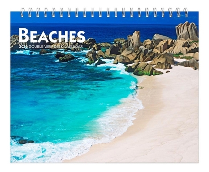 Home Beaches 2026 7.5 X 6 Inch Monthly Double-View Easel Desk Calendar Book