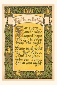 Paperback Vintage Journal Hope for You, Inspirational Rhyme Book
