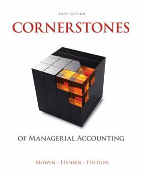 Hardcover Cornerstones of Managerial Accounting Book