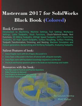 Paperback Mastercam 2017 for SolidWorks Black Book (Colored) Book