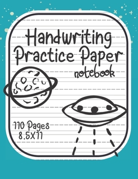 Handwriting Practice Paper: UFO Notebook With Dotted Line Students K-3, 8.5x11 inches, 110 Sheets.