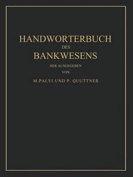 Paperback Handwörterbuch Des Bankwesens [German] Book